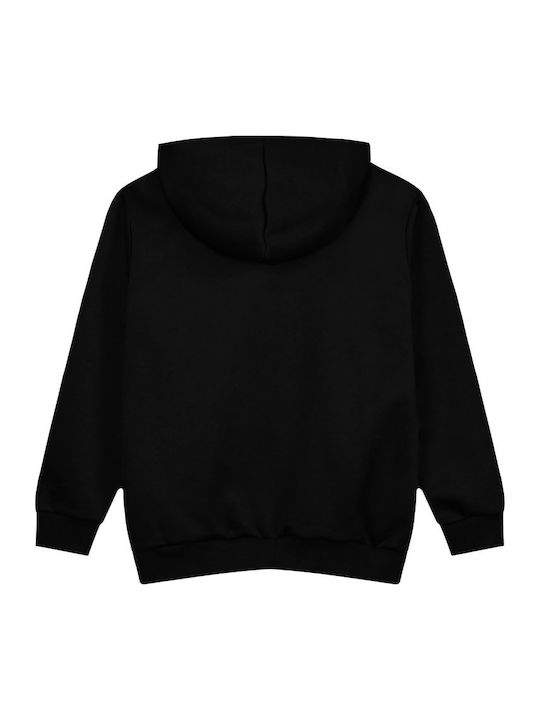 Kids Cardigan with Hood Black