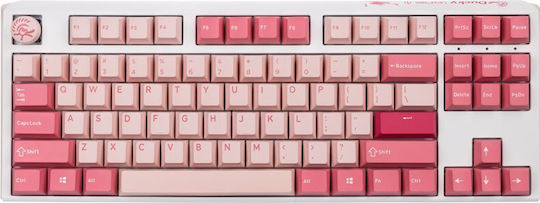 Ducky One 3 TKL Gossamer Gaming Μηχανικό Πληκτρολόγιο Tenkeyless με Cherry MX Ergo Clear διακόπτες (Αγγλικό US) Ροζ