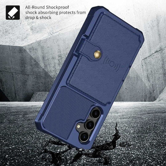 HappyCase Портмоне Силикон / Изкуствена кожа 0.5мм Син (Galaxy S23 FE)