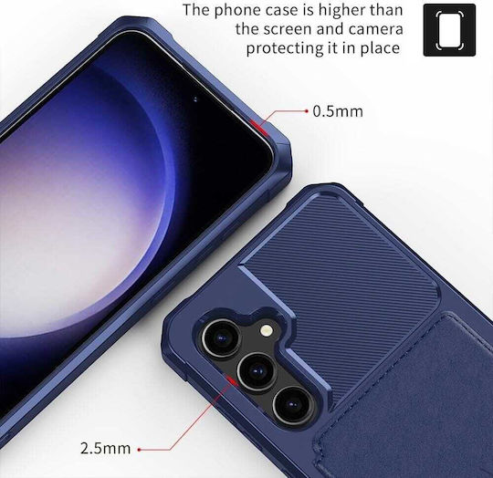 HappyCase Портмоне Силикон / Изкуствена кожа 0.5мм Син (Galaxy S23 FE)