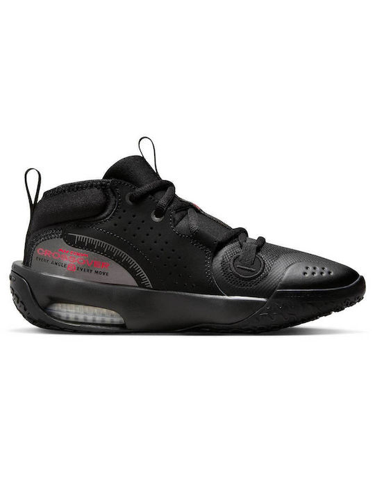 Air Zoom Crossover 2 Kids Sports Shoes Basketball with Laces Black
