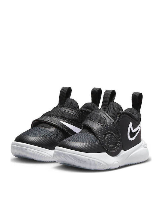 Hustle D 11 Kinder Sportschuhe Basketball mit Bügel- und Schleifenverschluss Schwarz