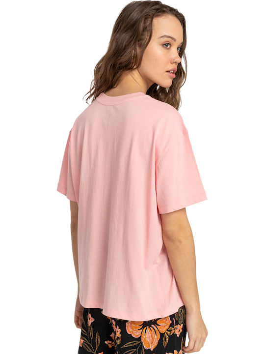 Never Lost Women's Summer Blouse Short Sleeve Pink