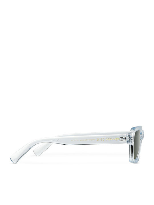 Meller Adisa Unisex Γυαλιά Ηλίου με Διάφανο Κοκκάλινο Σκελετό και Πράσινο Φακό