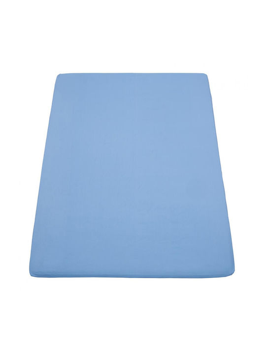 Heinner Bettlaken Super-Doppel mit Gummiband 160x200cm. Blau