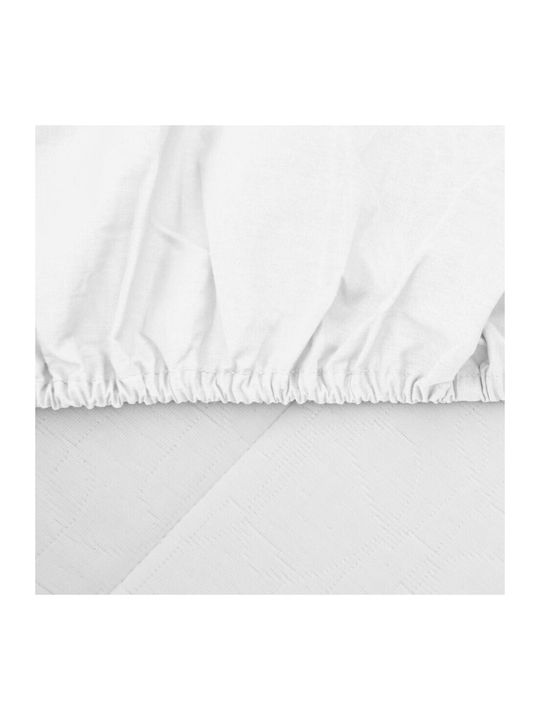 Heinner Σεντόνι King Size με Λάστιχο 180x200εκ. Λευκό