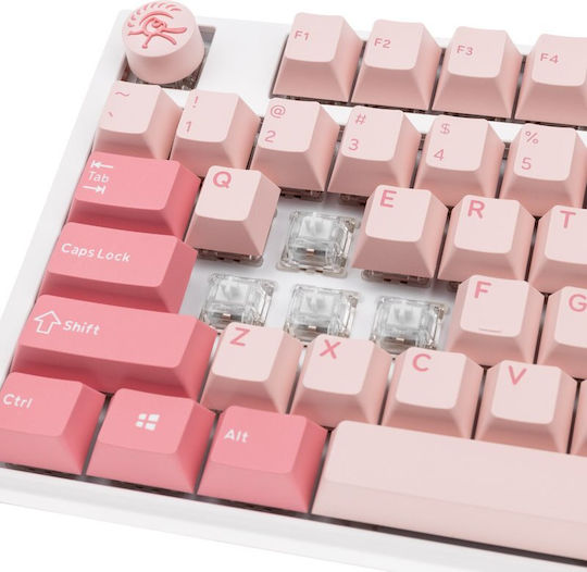 Ducky One 3 Gaming Mechanical Keyboard with Cherry MX Ergo Clear switches (English US) Gossamer Pink