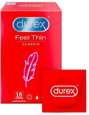 Durex Condoms Feel 18pcs 56mm Thin for Natural Feeling