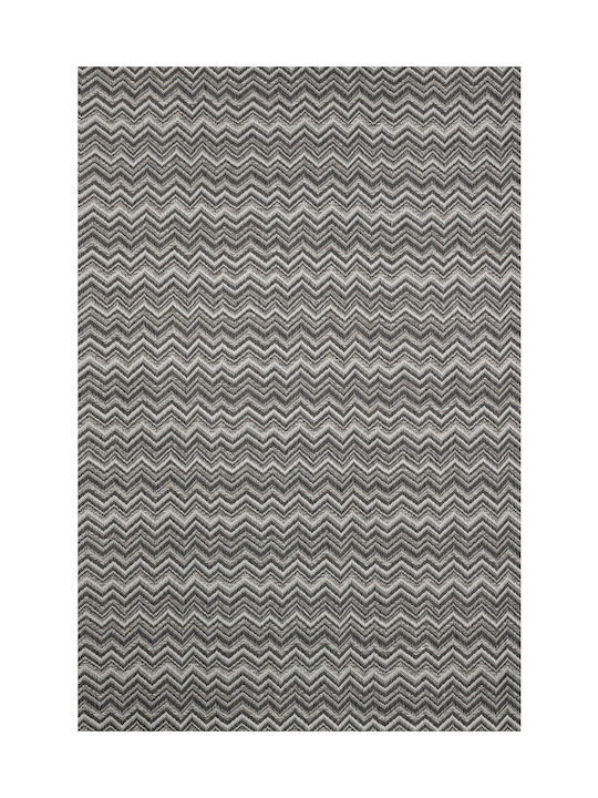 Straw Carpet Breeze 191/98 Beige Dark grey Zik Zak - Colore Colori Rotunda 2,50x2,50