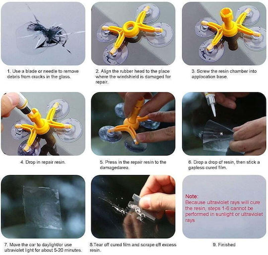 Jiageng Κιτ Επισκευής Παρμπρίζ Αυτοκινήτου - Diy Car Windshield Repair Kit