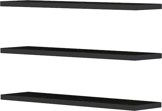 Wandregal Fb98966.13 Melamin in Schwarz Marmor 60x14,5 cm