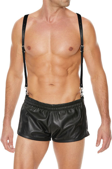 Shots Leather Ανδρικό Harness Μαύρο