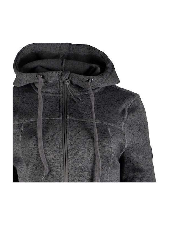 Jachetă 407532l Hanorac tricotat cu glugă Carbon Jachetă pentru femei Gts