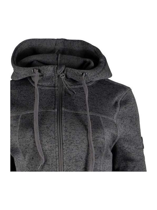 Jacket 407532l Knitted Hoodie Carbon Γυναικεία Ζακέτα Gts Jacket 407532l Knitted Hoodie Carbon Γυναικεία Ζακέτα Gts
