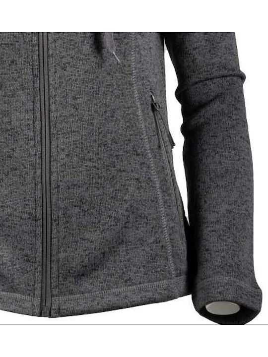 Jacket 407532l Knitted Hoodie Carbon Γυναικεία Ζακέτα Gts