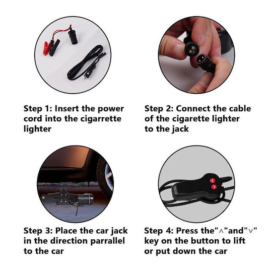 Electric Car Jack with Lifting Controller 2t 100w - Electric Jack Lighter Powered