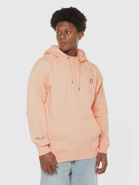 Volcom Men's Sweatshirt with Hood Orange