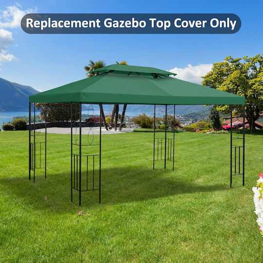 Outsunny Κάλυμμα για Κιόσκι Πράσινο 3x4m