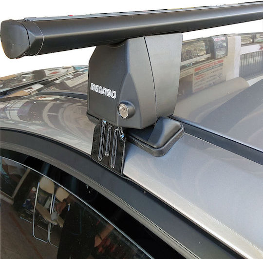 Menabo Garage Door Bars - Kit Aluminum Roof Bars Black Menabo Delta - Legs For Hyundai I20 2020+ 2 Pieces B.hi20.10