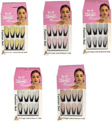 Press-on Fake Nails in Various Designs 12pcs