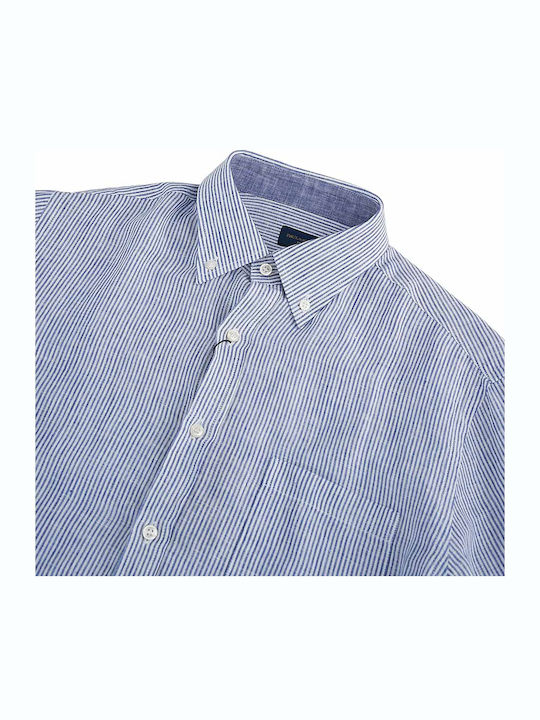 Πουκάμισο Ανδρικό Paul&shark Λινό Μπλε 24413254r-vb2