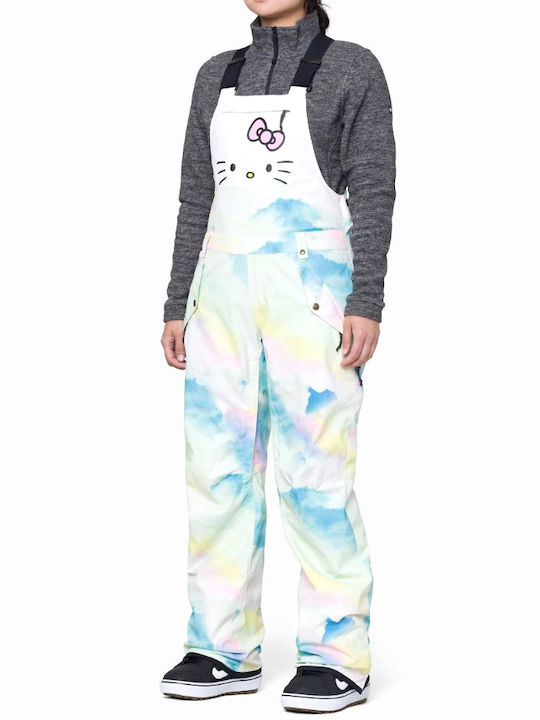 686 Wns Pant Harper Shell Bib - Hello Kitty Cloud