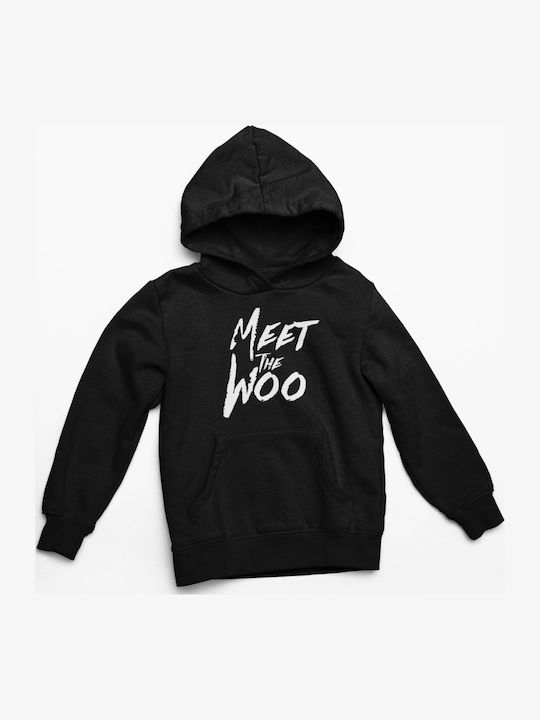 T-shirt Studio Pop Smoke Meet Woo Φούτερ με Κουκούλα