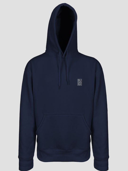 Bunqrn - Japanese Caligraphy - Hooded Sweatshirt Navy