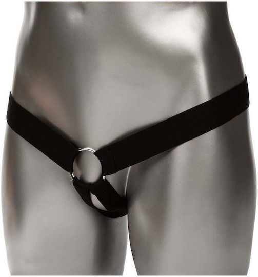 Brown Hollow Penis Extension With Harness - Calexotics Performance Maxx Life Like Extension With Harness Brown 17cm