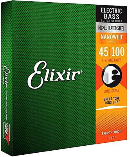 Elixir String Σετ Χορδών Steel Μπάσου 45 - 100"