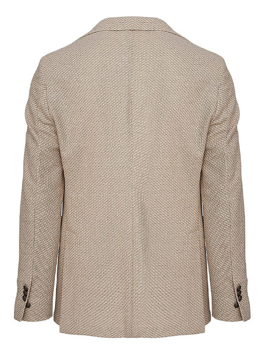 Breras Linen and Cotton Jacket Napolitj60 - Beige Napolitj60/corda