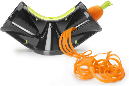 Ibili-easycook Feliator ondulat, plastic/ oțel inoxidabil, 6,5x19 Cm, negru/verde
