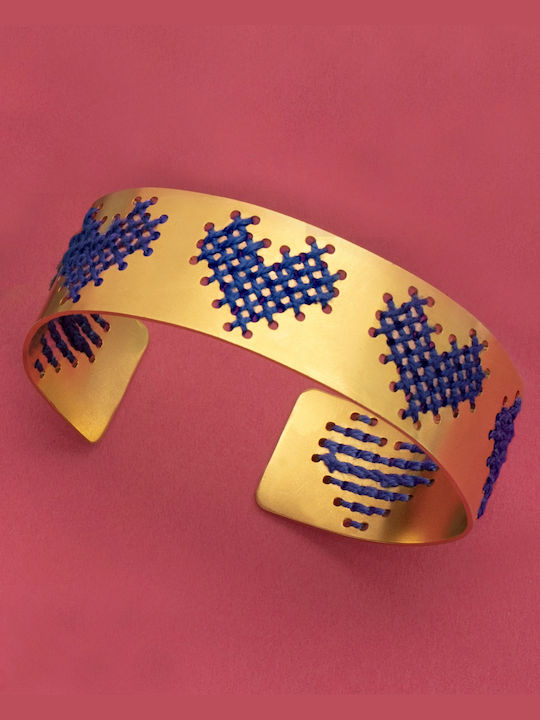 Lifelikes Bracelet 'Kardies' Aegean Blue made of brass