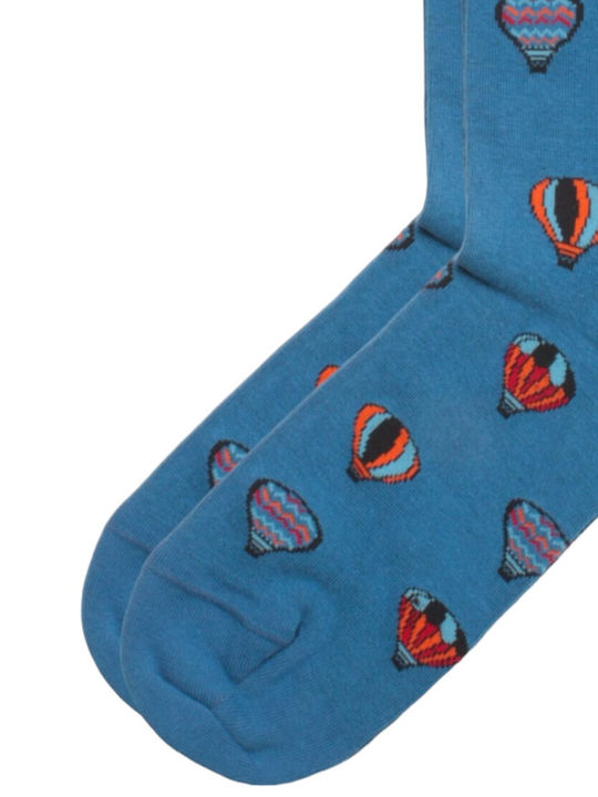 Sock Men's Air Balloon John Frank Jflscool25-1-blue Sock Men's Air Balloon John Frank Jflscool25-1-blue