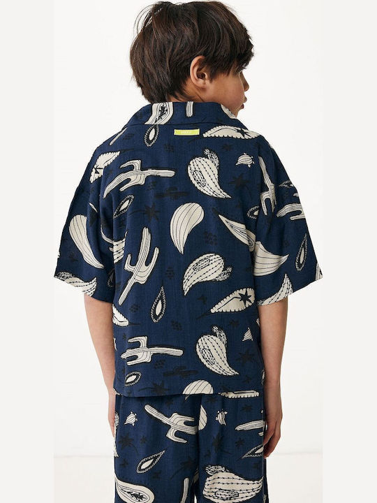 Kinder Hemd Kurzarm Navy
