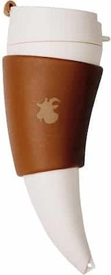 Goat Story Glas Thermosflasche Brown Faux Leather 470ml