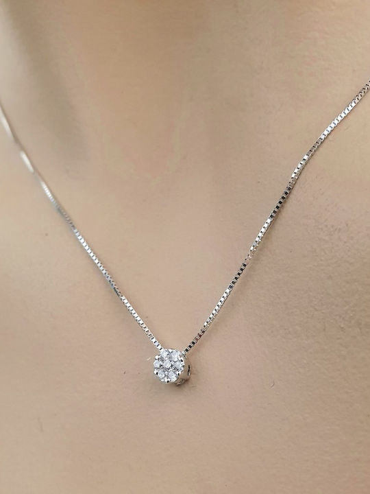 Papadopoulos Gold Charm aus Weißgold 18k mit Diamant