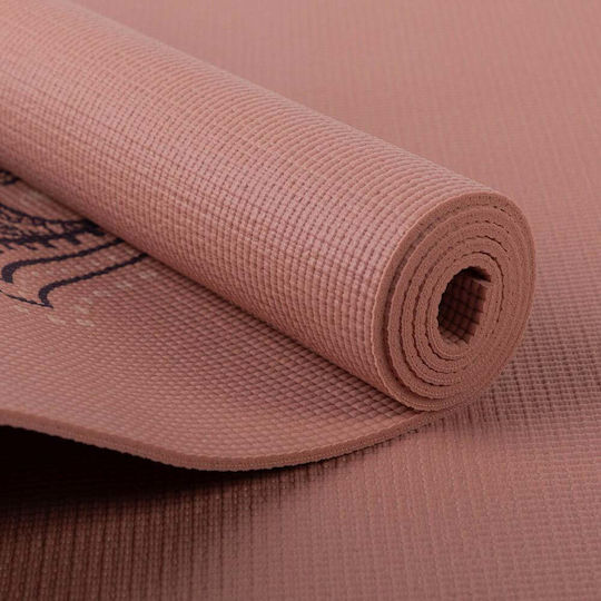 Bodhi Στρώμα Γιόγκα Leela Με Γραμμή “hamsa” - Rose Tan 183 X 60 Cm, 4.5 Mm Βάρος: 1,4 Kg