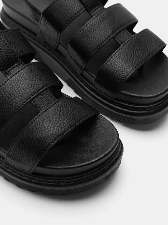 Gladiator-Plattformen mit Doppel-Schnallen 4110901-schwarz