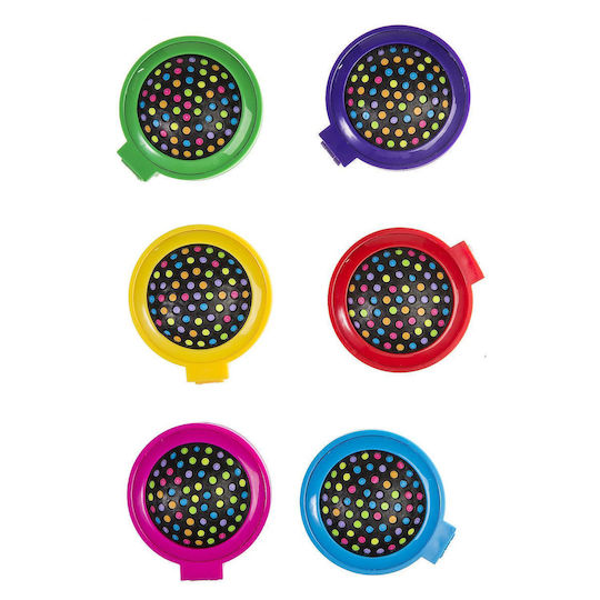 Pocket Mirror with Hairbrush Plastic Pocket Mirror Φ7cm In 6 Colors (1pcs)
