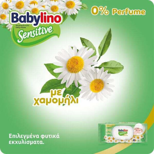 Babylino Sensitive Chamomile 0% Perfume Monthly Box Μωρομάντηλα Με Καπάκι, 16x54τεμ (864τεμ)