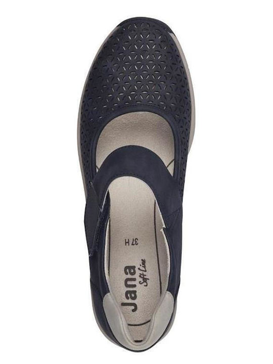 Jana Damen Ballerinas Blau 8-24664-42 805