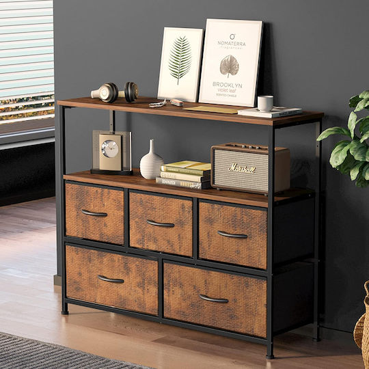 Mobilier Etoile Mdf cu cadru metalic și 5 sertare din material textil. 95x30x79cm Sd-083 (produsul este livrat neasamblat, cu instrucțiuni de asamblare detaliate incluse) Mobilier Etoile Mdf cu cadru metalic și 5 sertare din material textil. 95x30x79cm Sd-083 (produsul este livrat neasamblat, cu instrucțiuni de asamblare detaliate incluse)