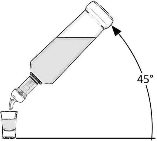 Bottle Stopper With Dispenser 30 Ml, Zola®, Precise Dispensing, Hole Diameter 1.8 Cm, Plastic And St
