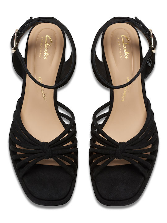Clarks - Ritzy75 Faye Negru din Piele întoarsă