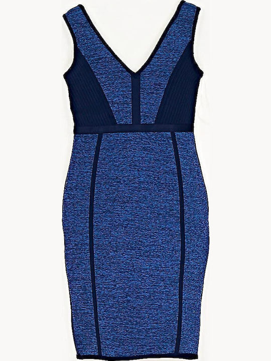 Bodycon Dress Made of Special Tightening Material Blue /blue