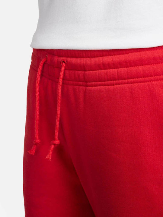 Παντελόνι Φόρμας με Λάστιχο Fleece Κόκκινο