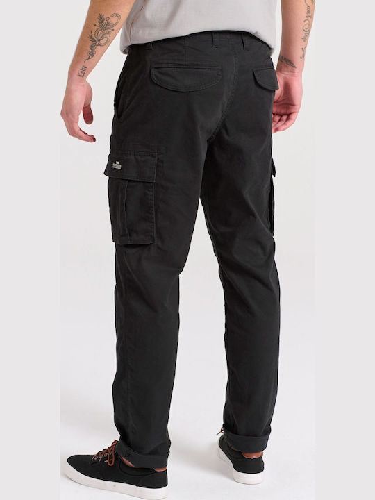 Trousers Cargo Elastic in Regular Fit Black