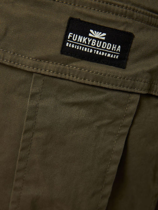 Trousers Cargo Elastic in Regular Fit Olive
