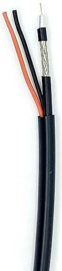 Mrg-59 Pet Cable For Outdoor CCTV Cameras, Mini Coax And 2x0.50mm For Power Supply, 100m Roll.